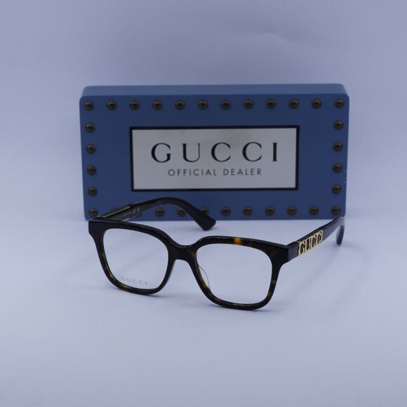 Gucci GG1192O 002 Square Eyeglasses - Havana 49mm - Picture 1 of 11